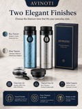 AVINOTI 520ml Titanium Business Travel Cup – Lightweight Pure Titanium Tumbler