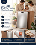 AVINOTI Pure Titanium Cutting Board – Lightweight Hygienic Kitchen Chopping Board
