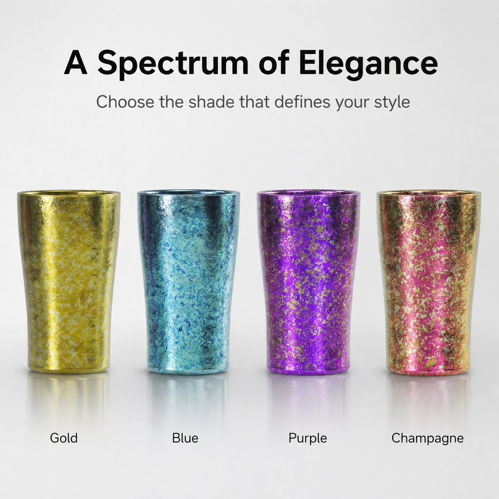 Premium Titanium Beer Cups – Double-Layer Insulated 300ml Lightweight Tumblers